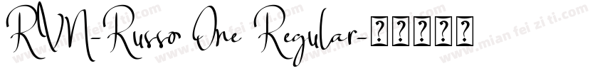 RVN-Russo One Regular字体转换